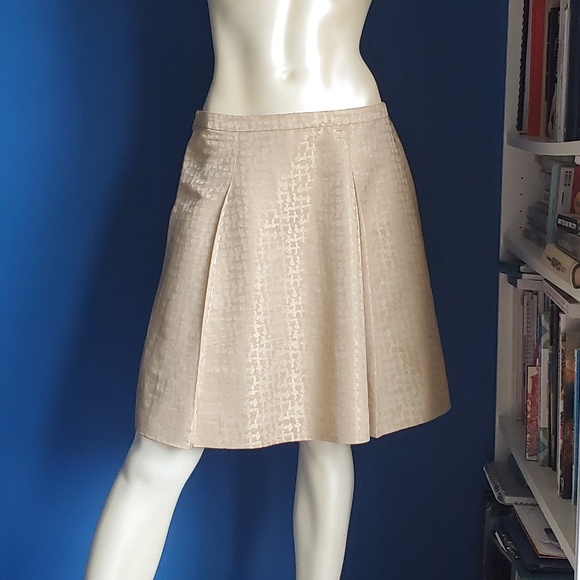 J. Crew Dresses & Skirts - ♻️DONATED✅J Crew Gold Hounds Tooth Skirt